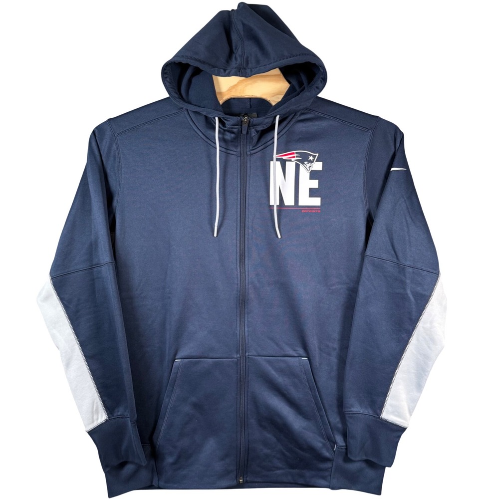 Nike Hoodie New England Patriots Mens XL Navy Blue Full Zip Team Apparel NFL